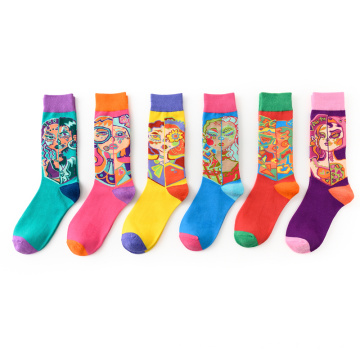 Wholesale Cotton Crew Kids Pattern Quarter Striped Cartoon Animal Printed Socks